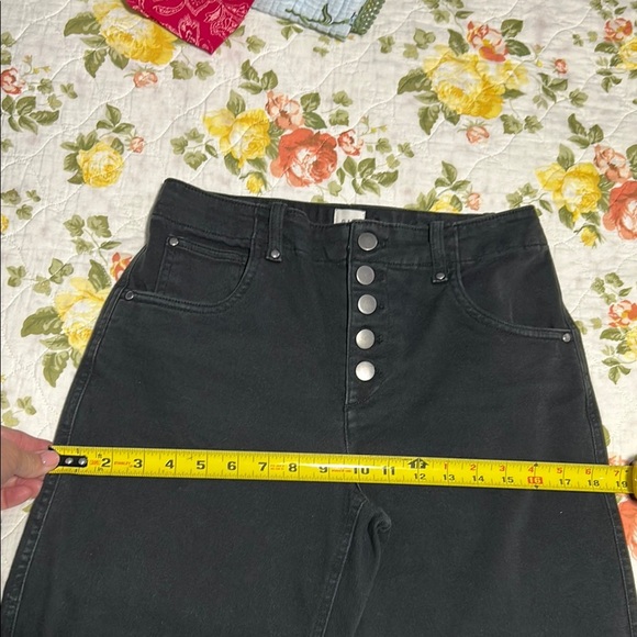 Gap Black High-Waisted Button-Fly Wide Leg Pants - Picture 12 of 13